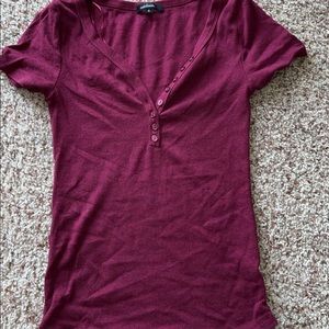 Simple burgundy everyday wear shirt